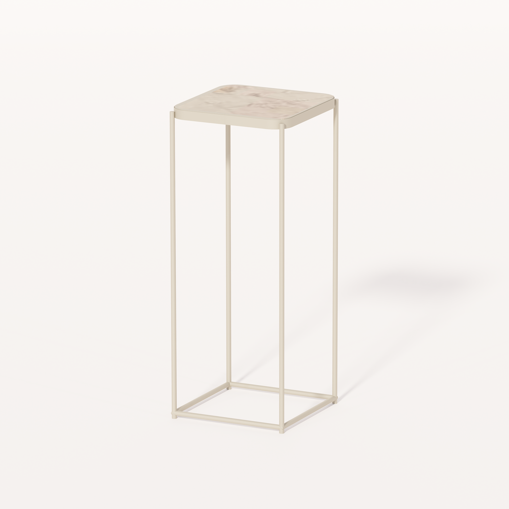 PIAZZA - CON 1197 (AB (METAL FRAME ANODIC BROWN), MARBLE ALASKA WHITE)