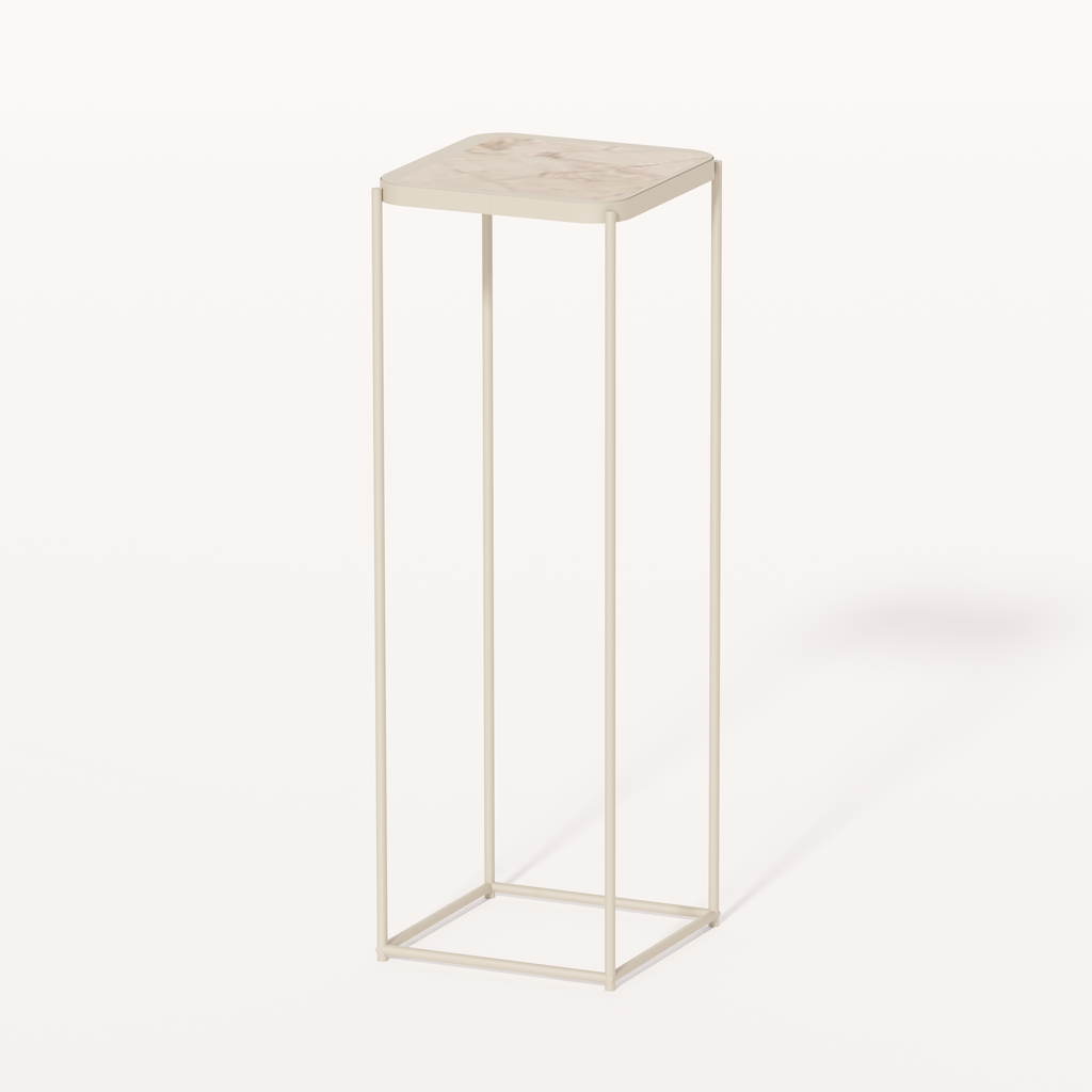 PIAZZA - CON 1198 (AB (METAL FRAME ANODIC BROWN), MARBLE ALASKA WHITE)