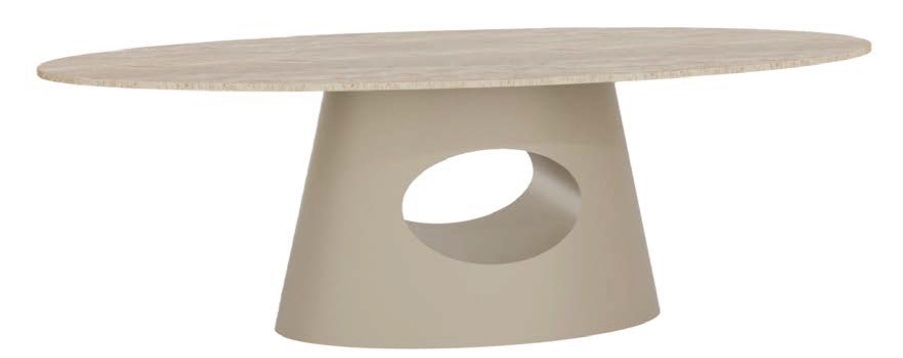 DESPINA - CERAMIC (AB (METAL FRAME ANODIC BROWN), CERAMIC CALACATTA ROSSO, OVAL - 2000x1000)