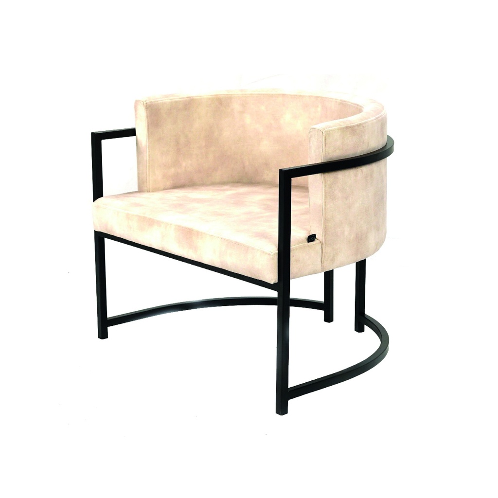 [CHR 407 AB 20 COFFEE 81] DIMIDUS LOUNGE CHAIR (AB (METAL FRAME ANODIC BROWN), COFFEE 81)