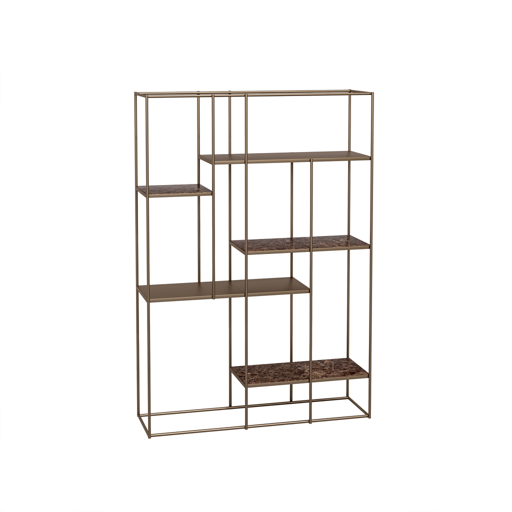 [RCK 1011 AB 20 MR AWH R20] OLIVIA  (AB (METAL FRAME ANODIC BROWN), MARBLE ALASKA WHITE)