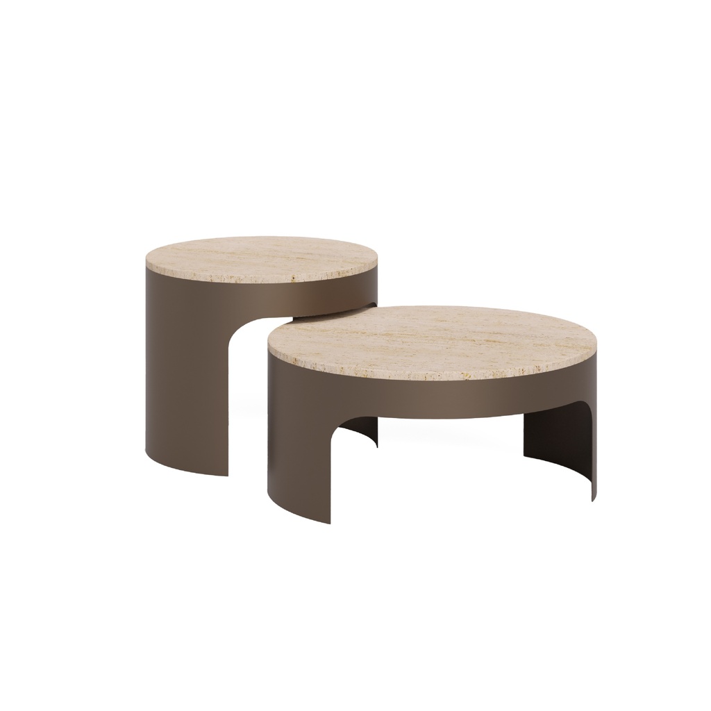 [TBL 465 AB 20 MR BRS] PONS - TBL 465 (AB (METAL FRAME ANODIC BROWN), MARBLE BRECCIA SARDA)