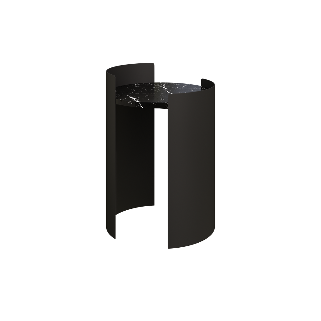 [TBL 650 AB 20 MR BRS] ODYSSEY NIGHTSTAND - TBL 650 (AB (METAL FRAME ANODIC BROWN), MARBLE BRECCIA SARDA)