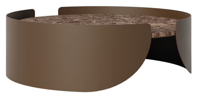 [TBL 256 AB 20 MR BRS] LOTIS - TBL 256  (AB (METAL FRAME ANODIC BROWN), MARBLE BRECCIA SARDA)