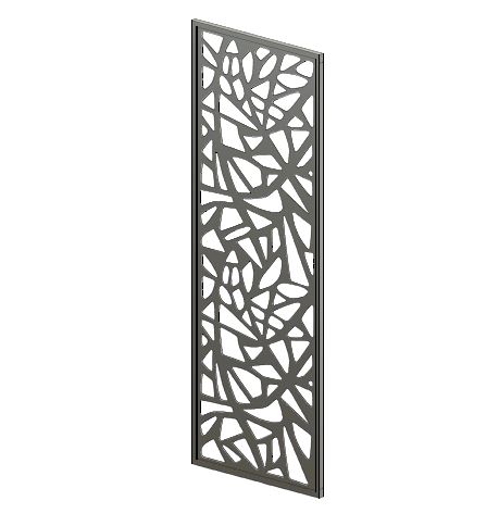 [Roomdivider - organic - AB] FLAT ROOMDIVIDER - ORGANIC (AB (METAL FRAME ANODIC BROWN))
