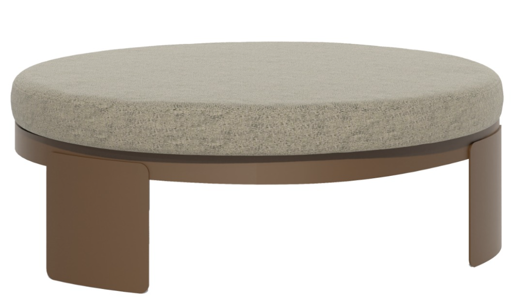 MATILDE POUF - PF 280 (AB (METAL FRAME ANODIC BROWN), COSMO 01 NATURE)