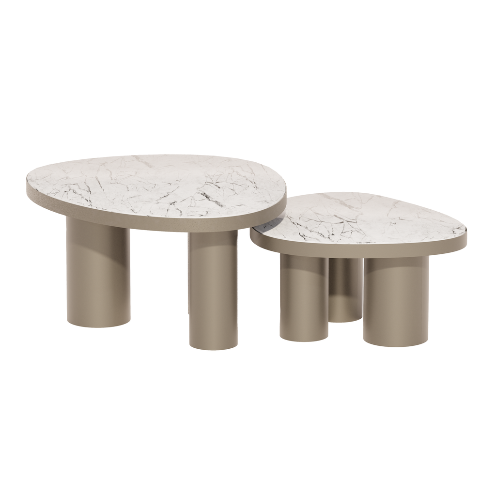 LETTO - TBL 871 (AB (METAL FRAME ANODIC BROWN), MARBLE BRECCIA SARDA)