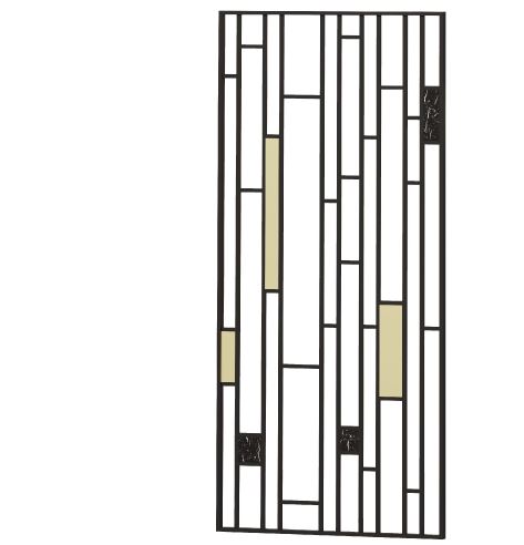 FLAT ROOMDIVIDER - MARBLE (AB (METAL FRAME ANODIC BROWN), EMPERADOR DARK)