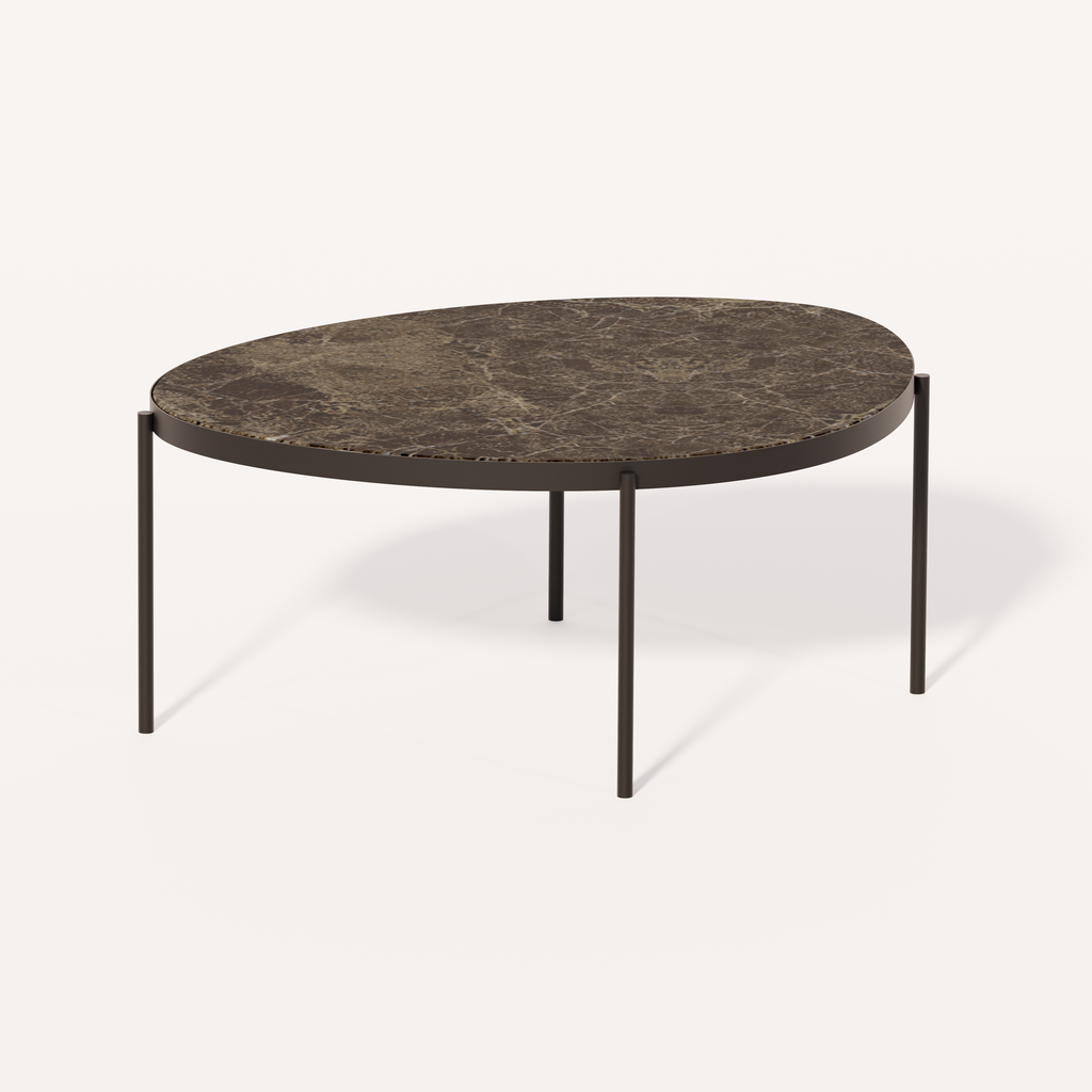 MATEO - TBL 1181 (AB (METAL FRAME ANODIC BROWN), MARBLE ALASKA WHITE)