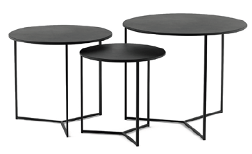 PACEM TABLE SET OF 3 METAL